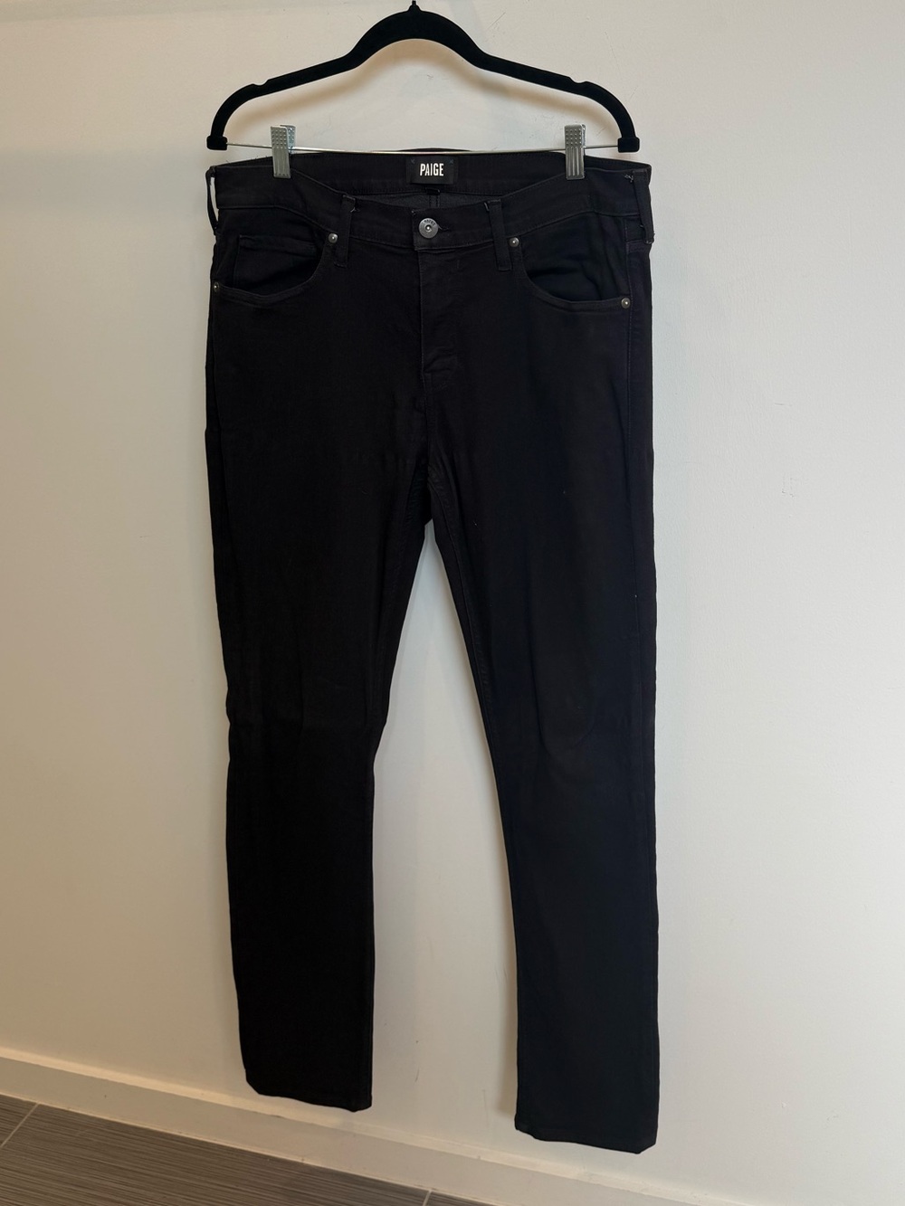 PAIGE Black Slim Straight Men’s Jeans